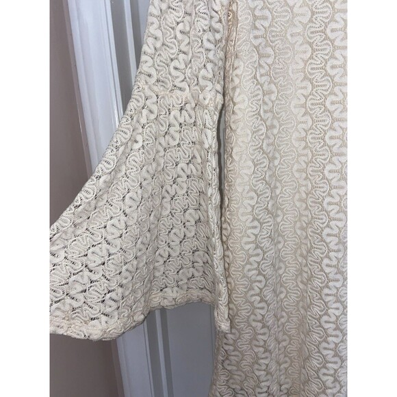 Ivory Lace Overlay Cocktail Dress Medium Design Lab Lord & Taylor Coquette - Picture 7 of 9